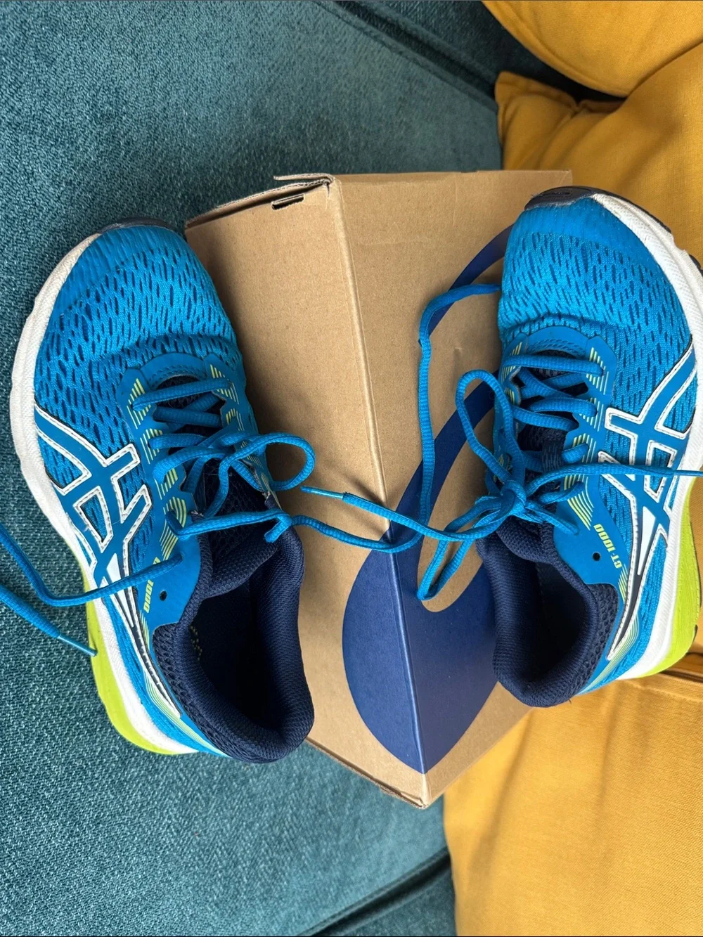 ASICS Kids' Blue Athletic Running Shoes GT 1000